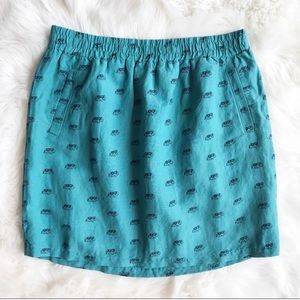 Loft elephant print skirt